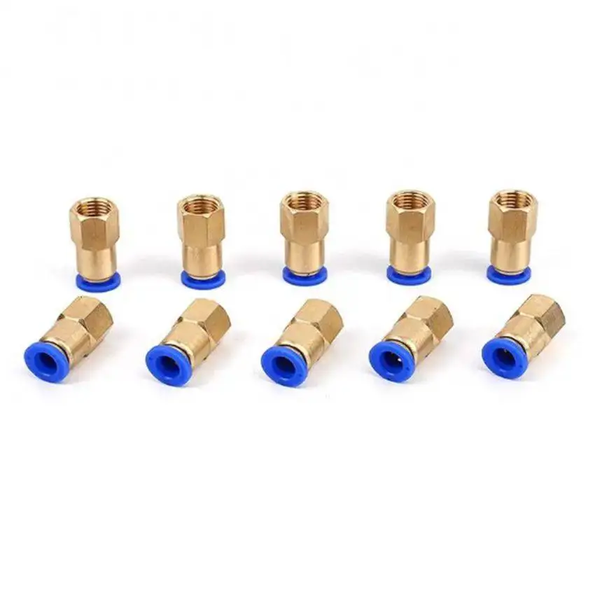 

5pcs 4mm 6mm 8mm 10mm 12mm Tube 1/8'' Internal Thread Pneumatic Fitting Quick Joint Connector PCF4-16-1 8-1 10-1 pipe fitting