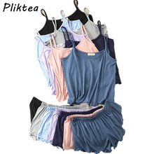 Pliktea-conjunto de pijama de verano para mujer...