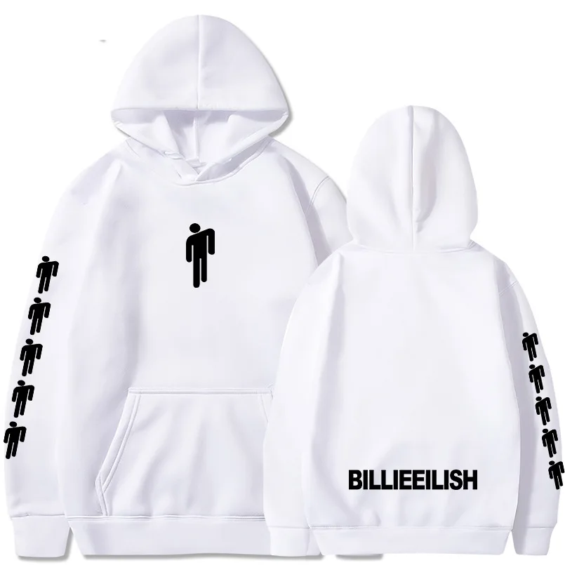 Billie Eilish модные толстовки с принтом для мужчин/женщин капюшоном и длинным рукавом