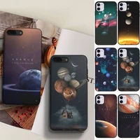 space solar system planets earth mars phone case fundas shell cover for iphone 6 6s 7 8 plus xr x xs 11 12 13 mini pro max