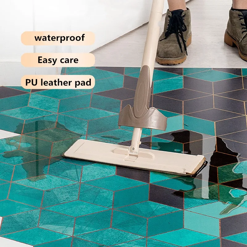 nordic geometry home door mat entrance hall carpet pu leather floor mat ins door mat living room floor mat bathroom non slip rug free global shipping