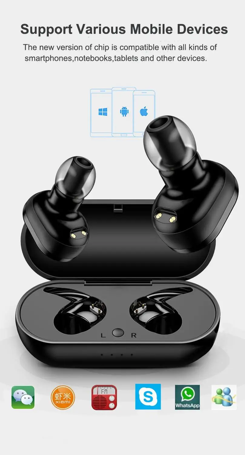 TWs 4 TWS беспроводные наушники стерео Спортивные Bluetooth для мобильных телефонов