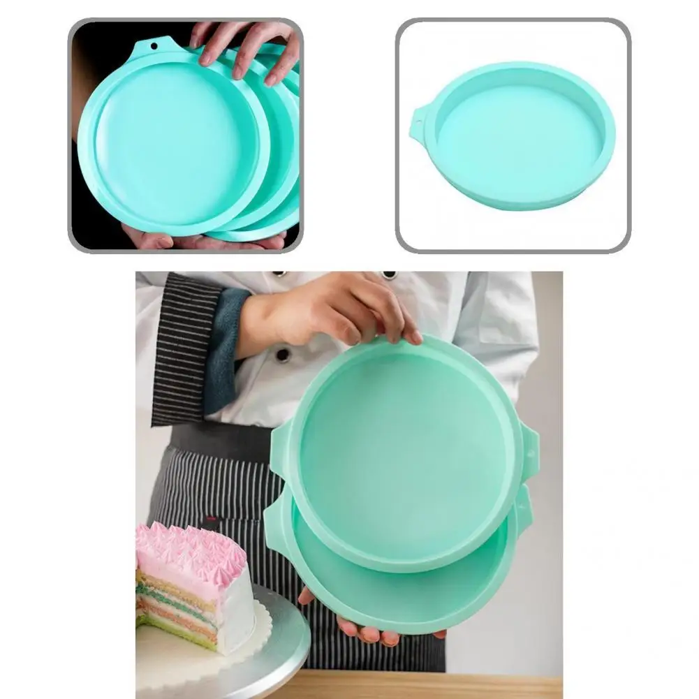 

Excellent Cake Molds Anti-Stick Solid Color Multi-Use DIY Baking Mold Silicone Mould Baking Mold 4Pcs
