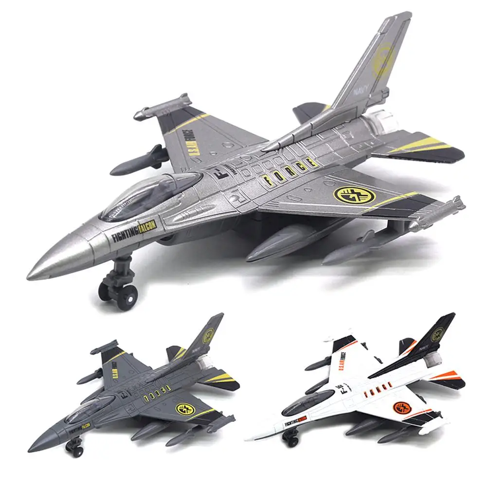 

Alloy Pull Back Sound Light Large F-16 Fighter Aircraft Model Collection Gift Children Kid Collections Model Toy