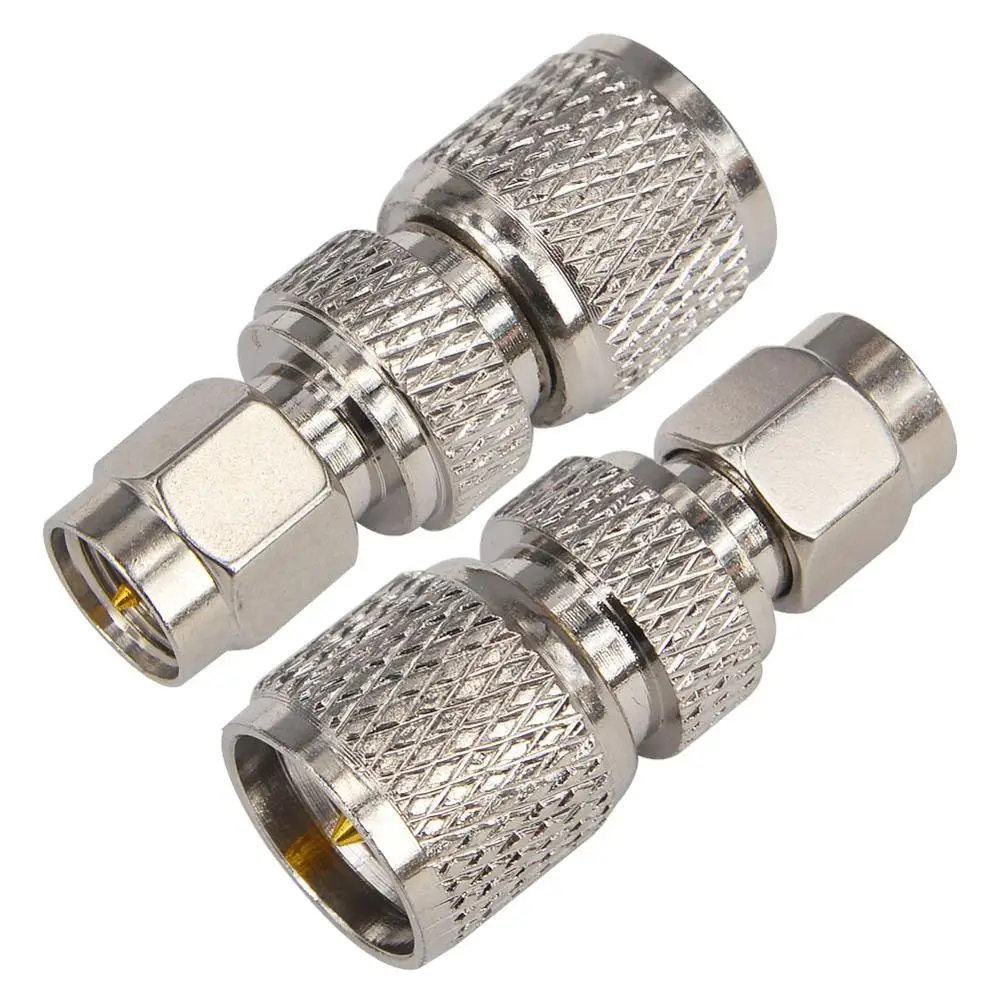 (50 шт./лот) никелированный SMA штекер на Mini UHF прямой разъем RF коаксиальный адаптер |