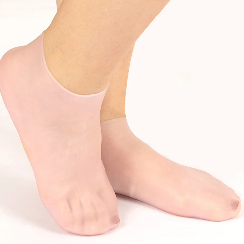 

1 пара носков для ухода за ногами спа для домашнего использования новые силиконовые Увлажняющие гелевые носки для пятки с трещинами и эффек...