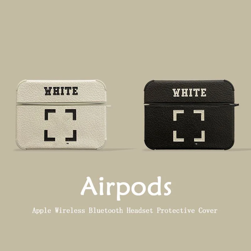 

Office Apple Wireless Headset Case Airpods Pro Soft SilicOne Protective Shell Airpods2 Embossed Leather Airpods Applicable