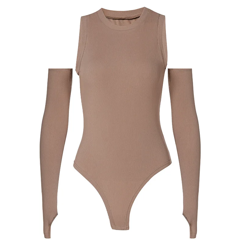 Женское боди с круглым вырезом без рукавов |