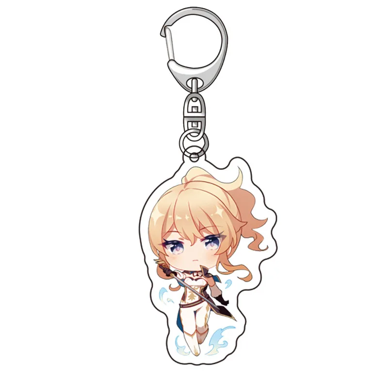 Anime Game Genshin Impact Acrylic Keychain Delicate Craft Mengpa Key Chain Delicacy Car Pendant Small Trinket Ring Gift | Украшения и