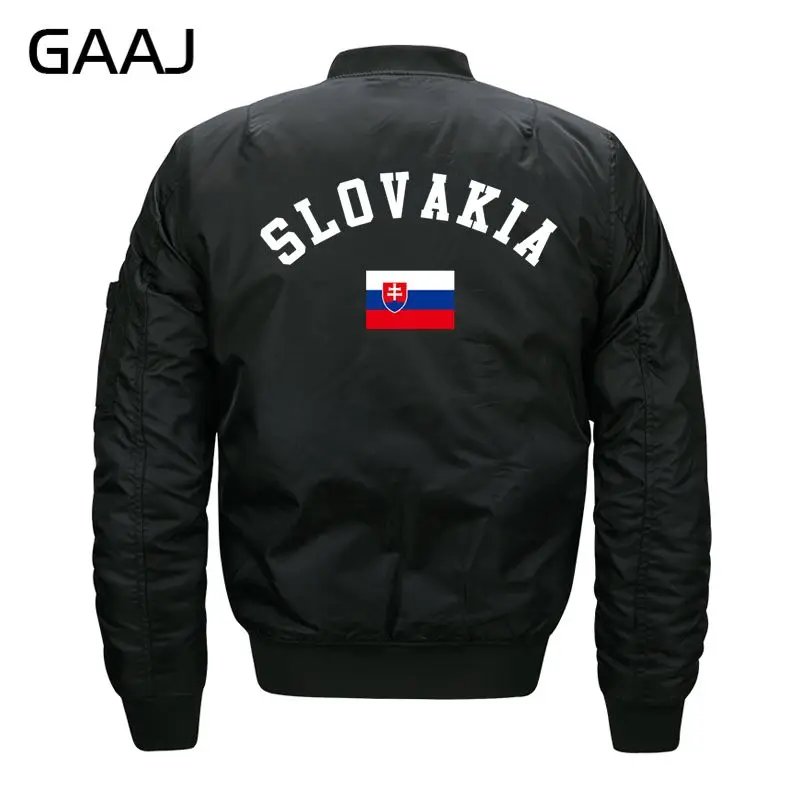 

GAAJ Print Slovakia Flag Jackets Men O Neck Casual Jacket Clothes Waterproof 6XL 7XL 8XL Autumn Plus Size Bomber Army Green Pilo