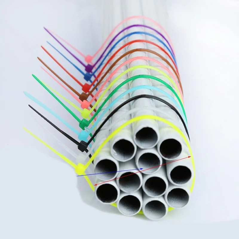 Самоблокирующиеся Нейлоновые кабельные стяжки 100 шт. многофункциональные 8