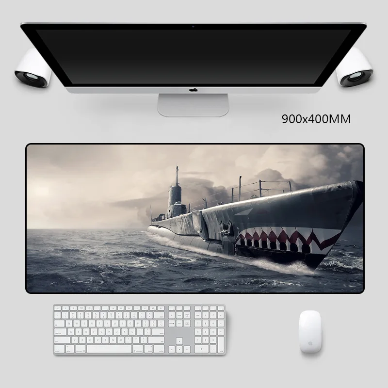 

Big Ship Picture Mouse Pads HD Wallpaper Printed Mice Mat with Locking Edge Thermal Transfer Rubber Desk Pad Large for Games