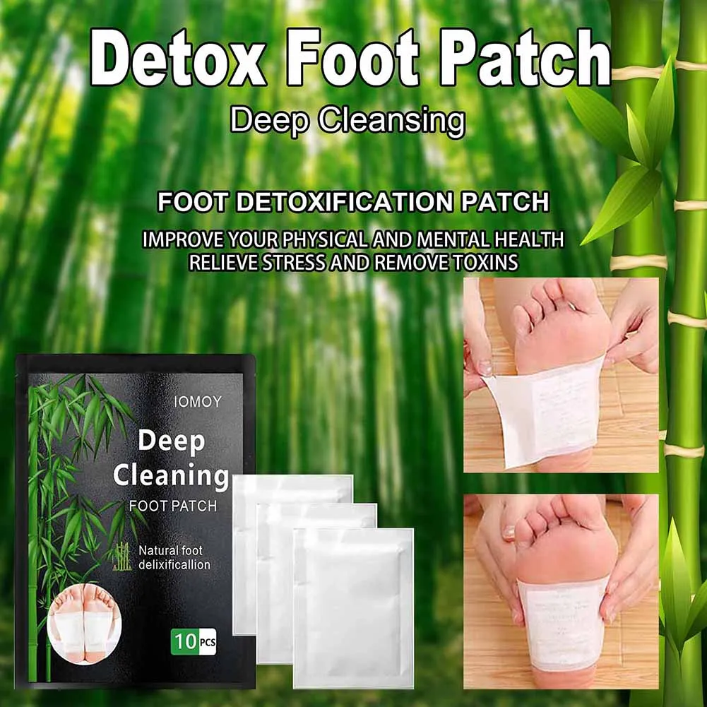 

10 шт., бамбуковые Пластыри для ног