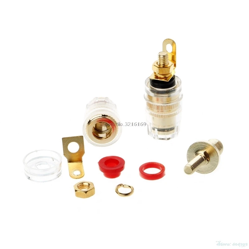 For 1 Pair 4mm Binding Post Terminal Speaker Test Banana Plug Socket Connector Amplifier Promotion | Строительство и ремонт