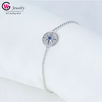 gw brand fashion 925 silver charms bracelet bangle for female cubic zirconia beads bracelets jewelry chain handwrist feminina