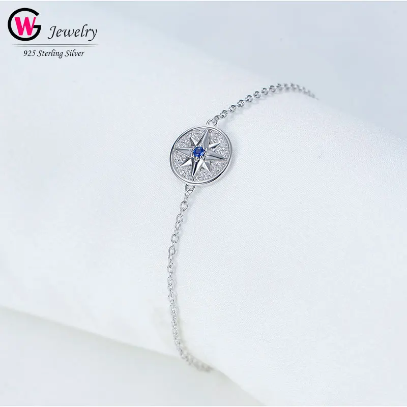GW Brand Fashion 925 Silver Charms Bracelet Bangle For Female Cubic Zirconia Beads Bracelets Jewelry Chain HandWrist Feminina | Украшения и