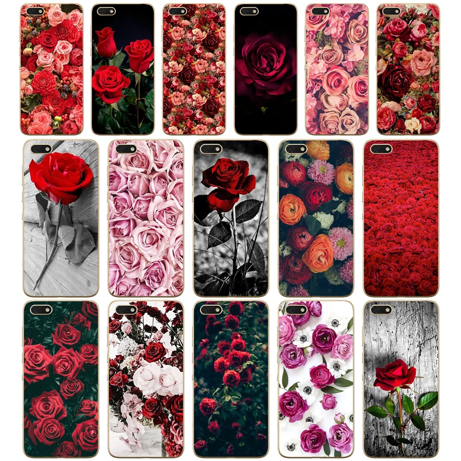 06 красивый сад красные розы цветы Мягкий силиконовый чехол для Huawei honor 9 10 Lite 7A 5 45 7a