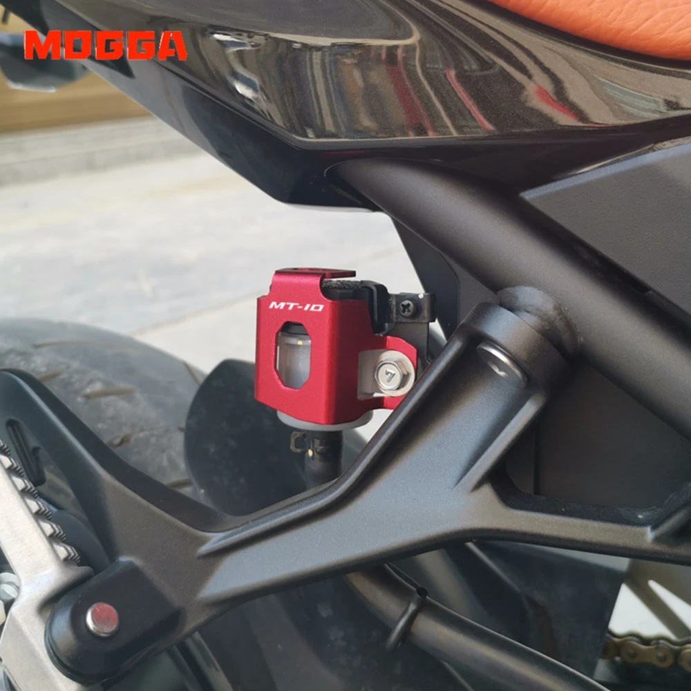 

For Yamaha MT10 MT-10 MT 10 Motorcycle CNC Accessories Aluminum Rear Brake Fluid Reservoir Guard Cover Protect With Logo MT10