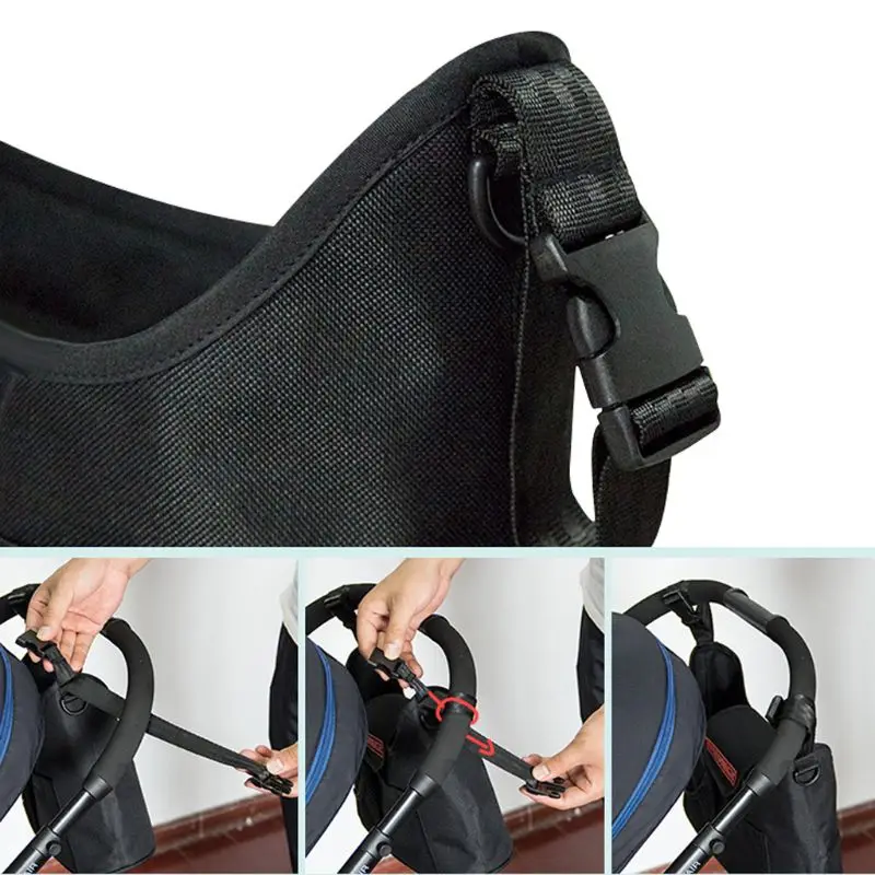 

Buggy Pram Bag Organiser, Baby Pushchair Storage Bag Universal Waterproof Stroller Bag Organizer fits All Buggy Models