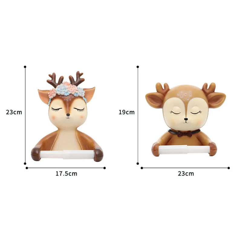 decorative deer toilet paper holder towel rack wall mounted bathroom kitchen roll paper holder tissue rack free global shipping