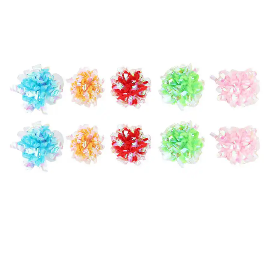 10PCS Pet Cat Funny Toy Fancy Interesting Crinkle Foil Rustle Sound Ball Fun | Дом и сад
