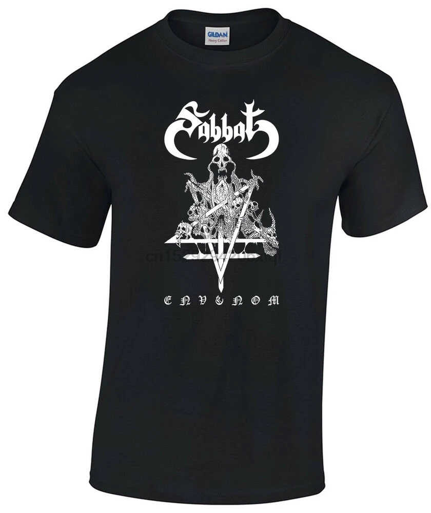 

SABBAT-Camiseta de Envenom para mujer, camiseta negra con estampado de thrash, con veneno