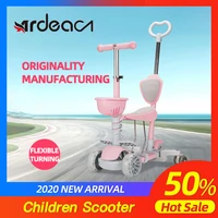 ardea kids scooter 1 10 ages child ride on toy boy girl toddler scooter adjustable flshing wheel aluminum alloy skateboard