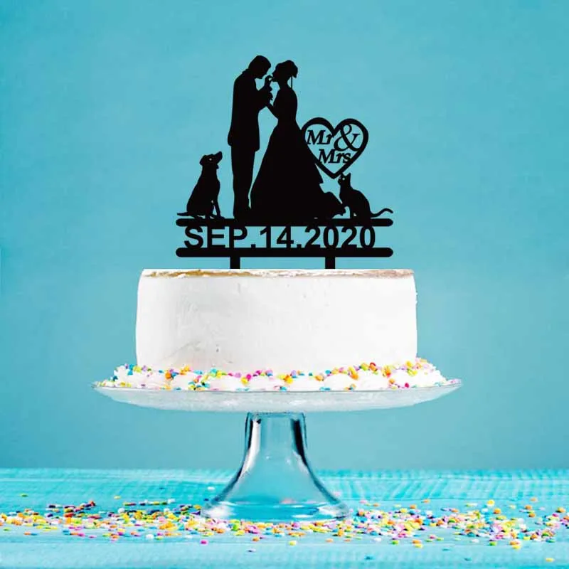 Персонализированный акриловый Топпер для свадьбы свидания жениха невесты и