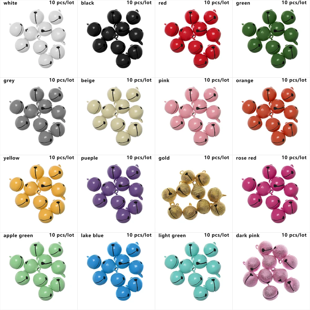 10 шт. колокольчики рождественские украшения красивые металлические бусины