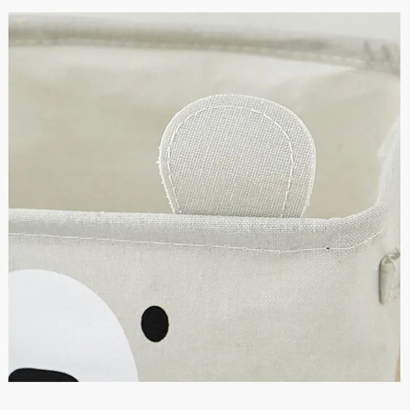 Квадратная коробка с мультяшными медведями многофункциональная холщовая из