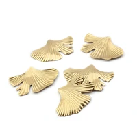 20pcs brass leaf ginkgo biloba leaves charms connector for earrings necklace jewelry making accessories
