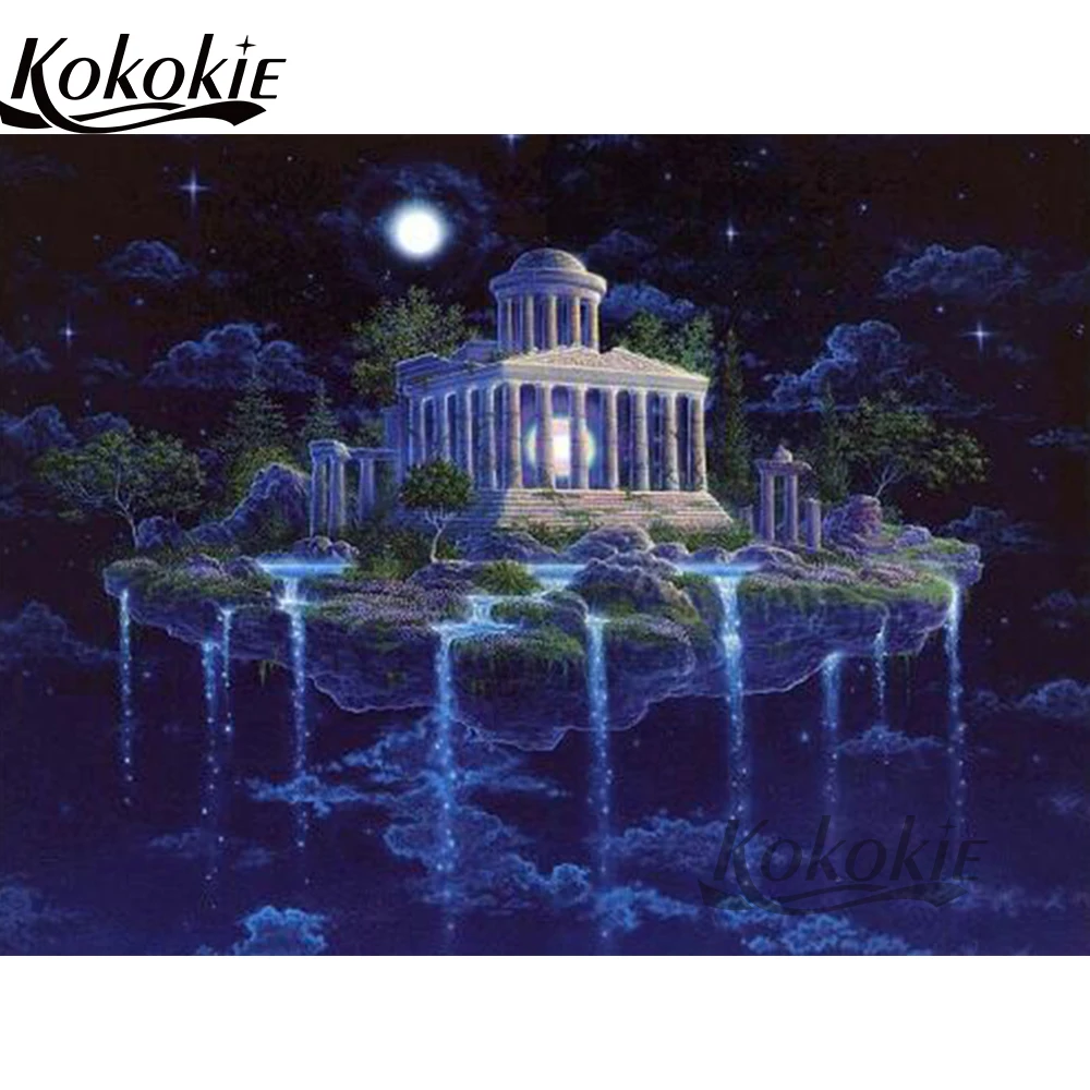 Алмазная 5d-картина с изображением замка красоты мозаика картина Стразы