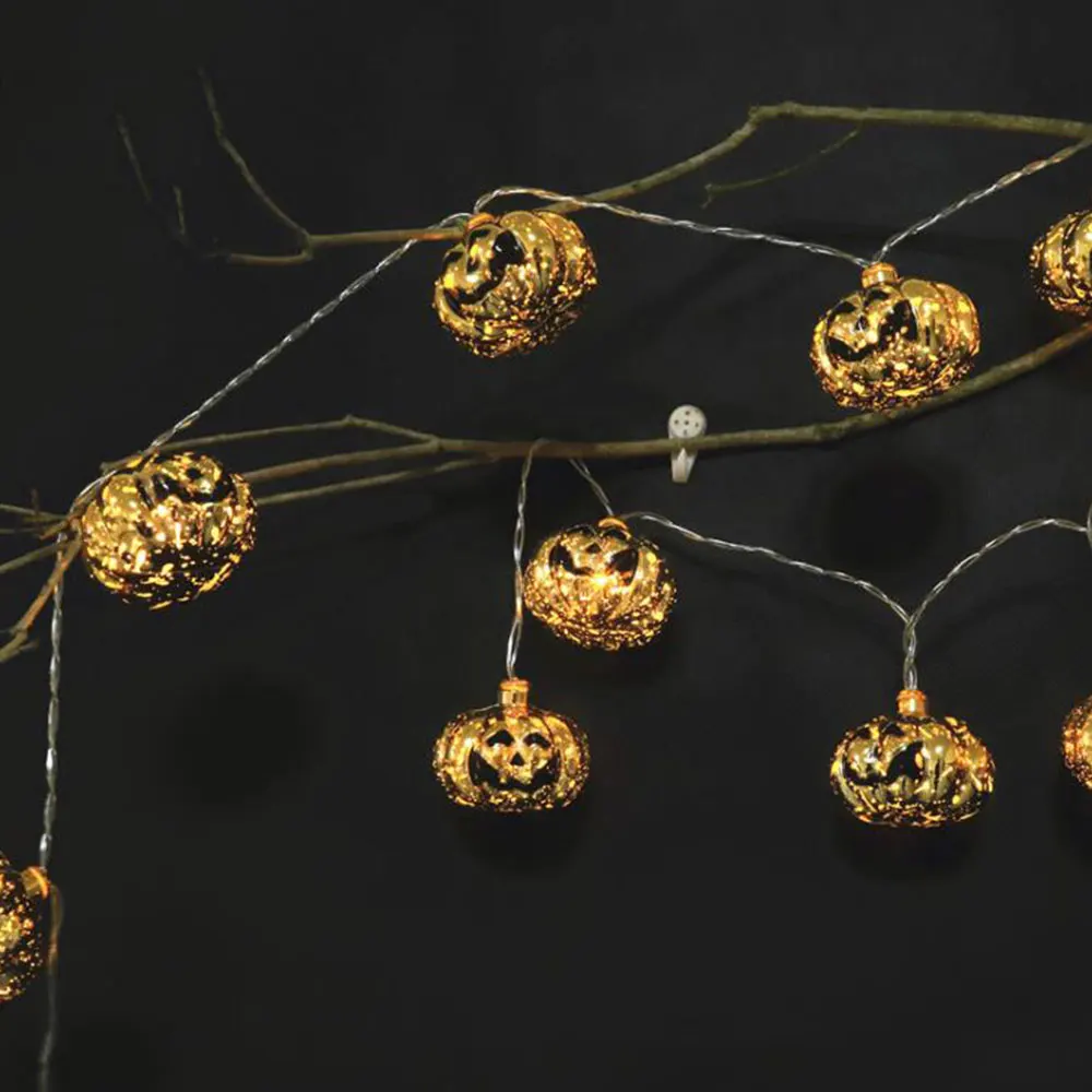 Diy Led милые Хэллоуин Тыква Гирлянда лампы фонари Открытый сказочные огни вечерние