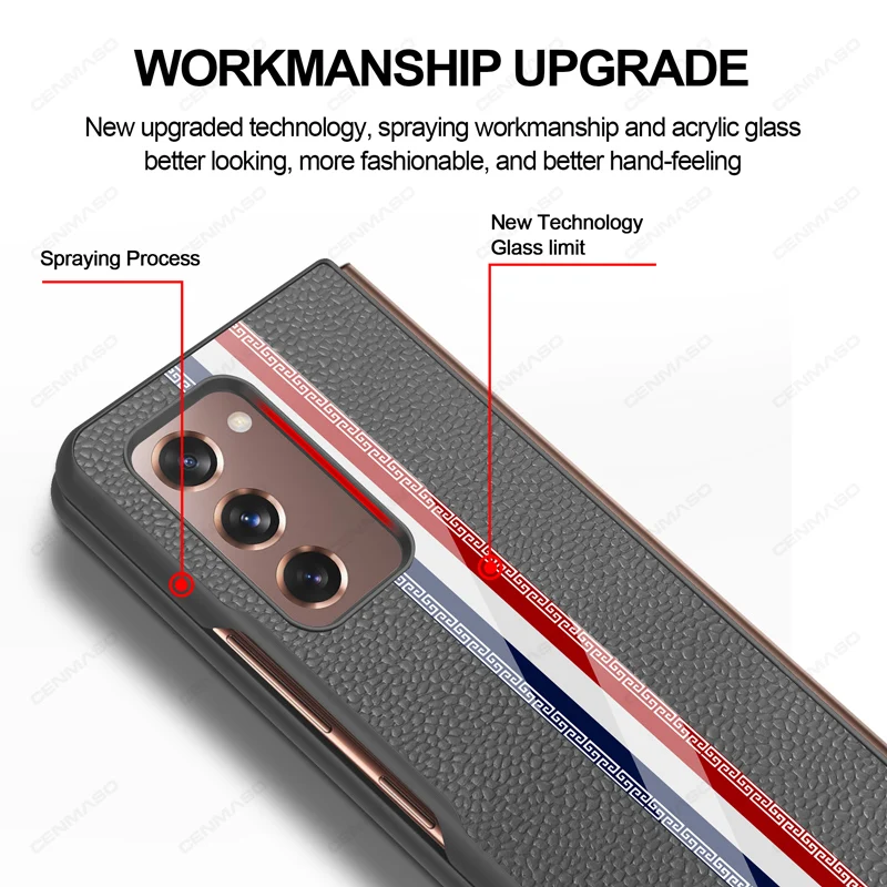 

Upgrade Original Rumaka Z Fold2 Capa For Samsung Z Fold 2 5G Case For Samsung Galaxy Z Fold 2 Full Case Genuine Leather Case