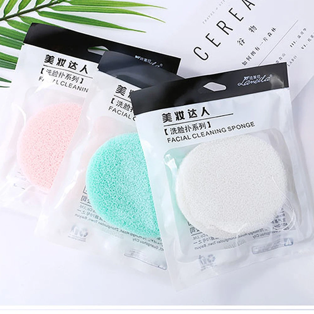 1 шт. Новинка спонж разных цветов Мягкая очищающая губка для лица макияжа