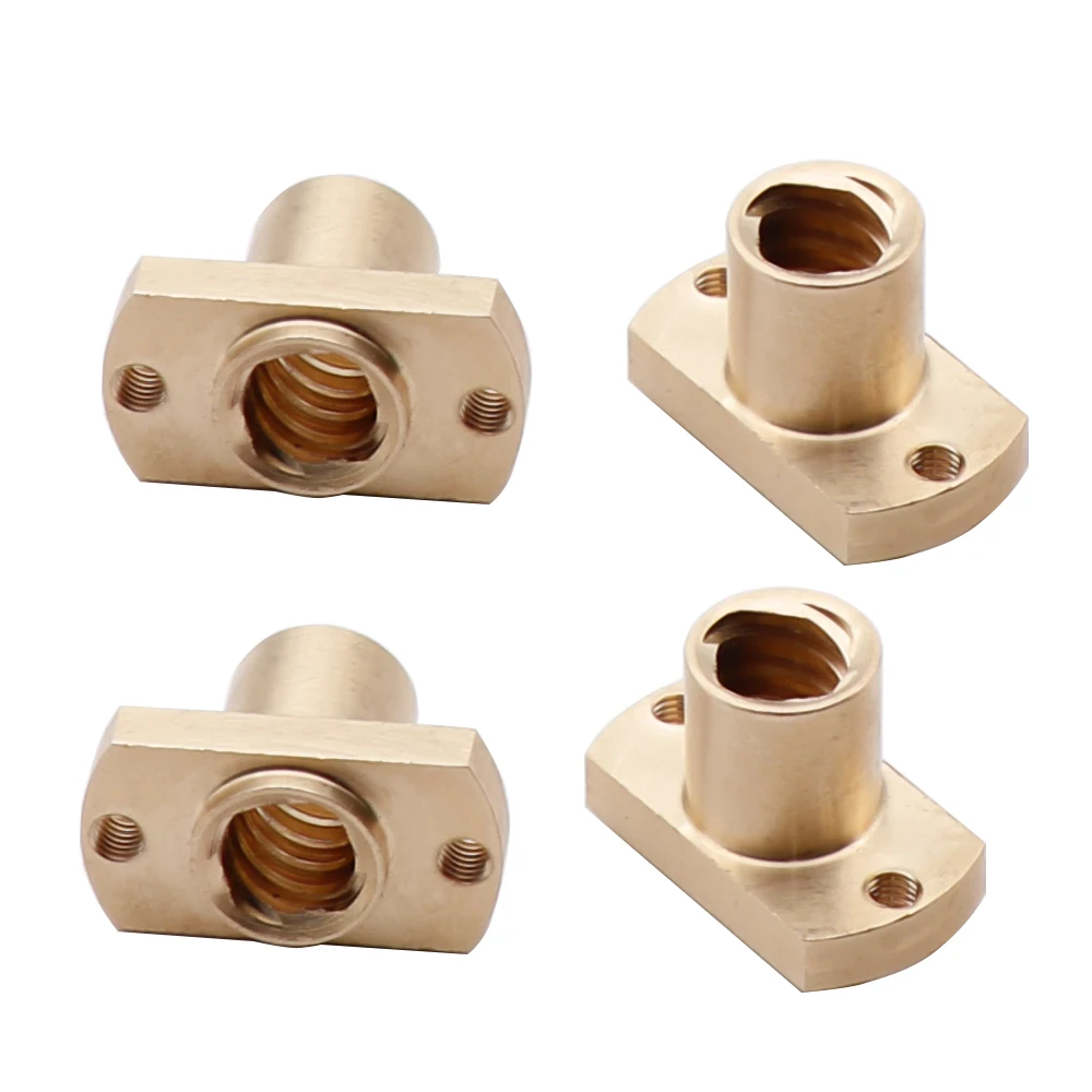 Шаг ходовой гайки T8 1 шт. шаг 2 мм свинца 8 латунь t8x8 фланцевая винтовая гайка с