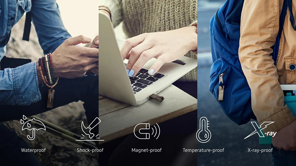 Samsung оригинальная USB 3,1 флэш-приводная шина плюс 32G 64G 128G 256GB Шампань серебро передача Рид скорости до 300 МБ/с