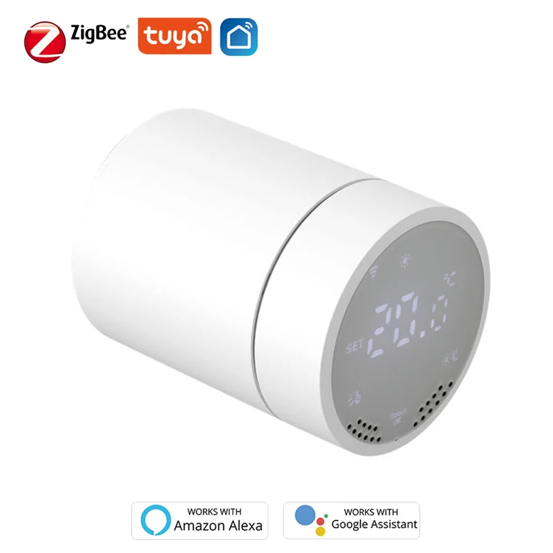 

Привод радиатора Tuya ZigBee, умный Термостатический клапан с сенсорным дисплеем и голосовым управлением