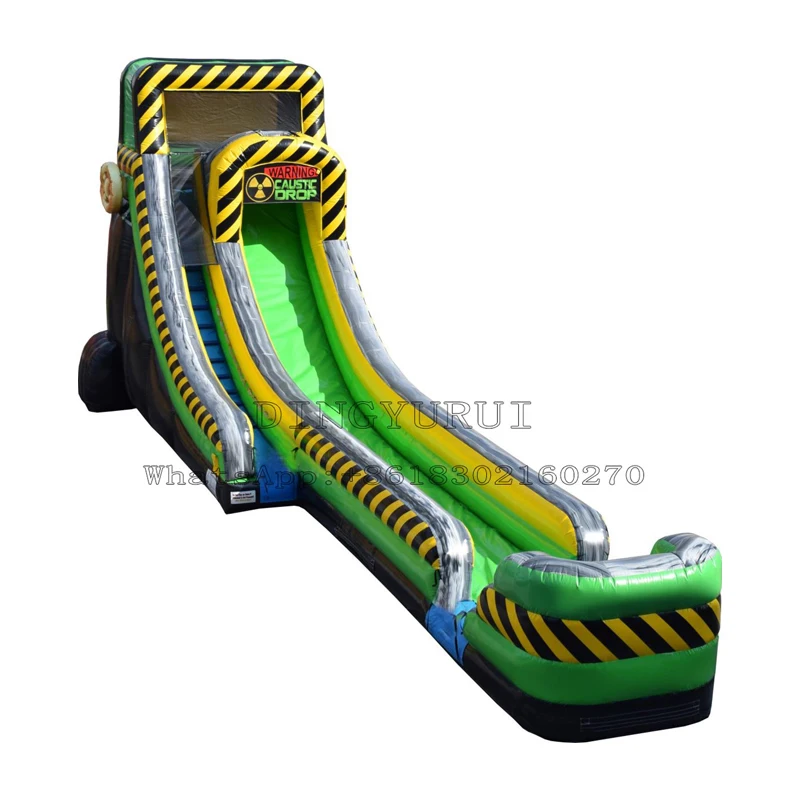 Высокопроизводительная надувная горка с длинным скользящим наружным надувным
