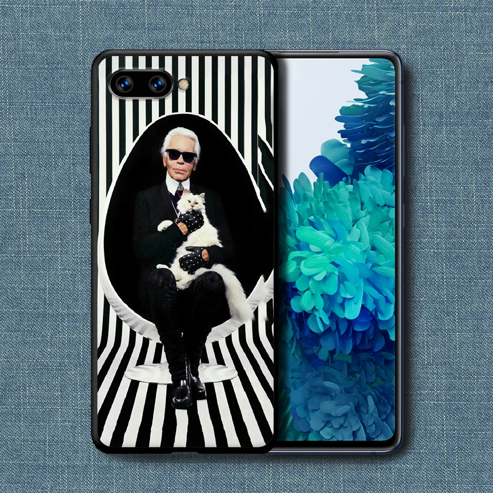 

Karls Lagerfeld Brand Phone Case For Huawei Honor 6A 7A 7C 8 8A 8X 9 9X 10 10i 20 Lite Pro Play black Coque Silicone Etui Tpu