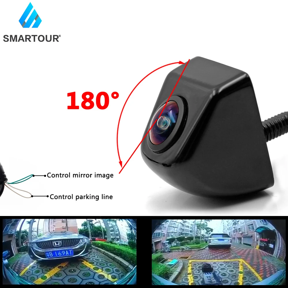 

Smartour 180 Degree Angle 1080P reference line Line Car Rear View Reverse Backup Camera Fisheye Lens Parking Monitor car camera
