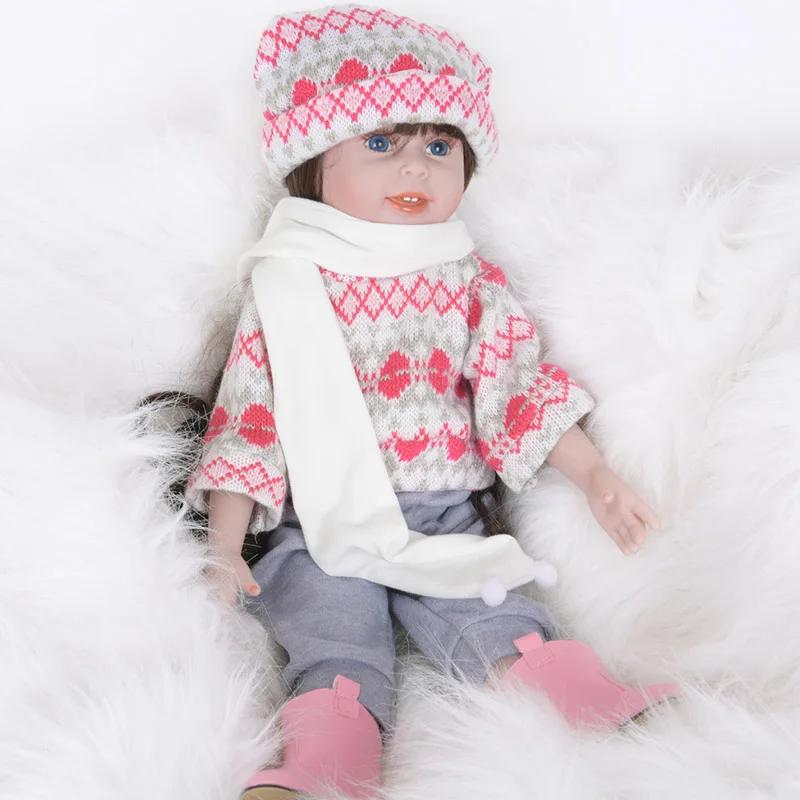 Новая модель игрушек 45 см Кукла Реборн Мягкая силиконовая Реалистичная кукла