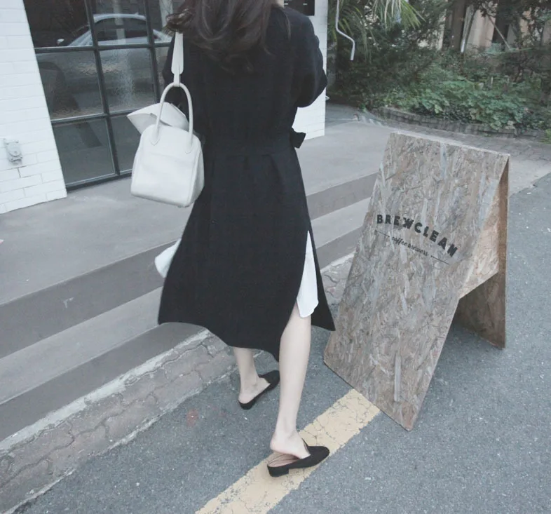 Autumn Winter Women's Cardigan Simple Belt Female New Fashion Long Coat Loose Type Wool Knitted Cardigan Female Outwear