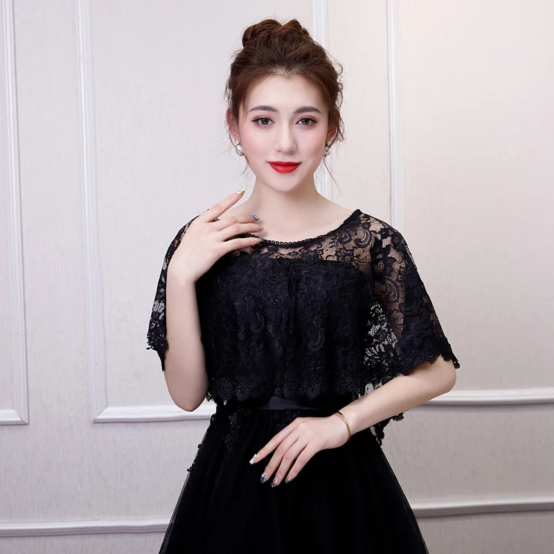 Женское кружевное болеро элегантный вечерний накидка невесты Свадебный жакет 10