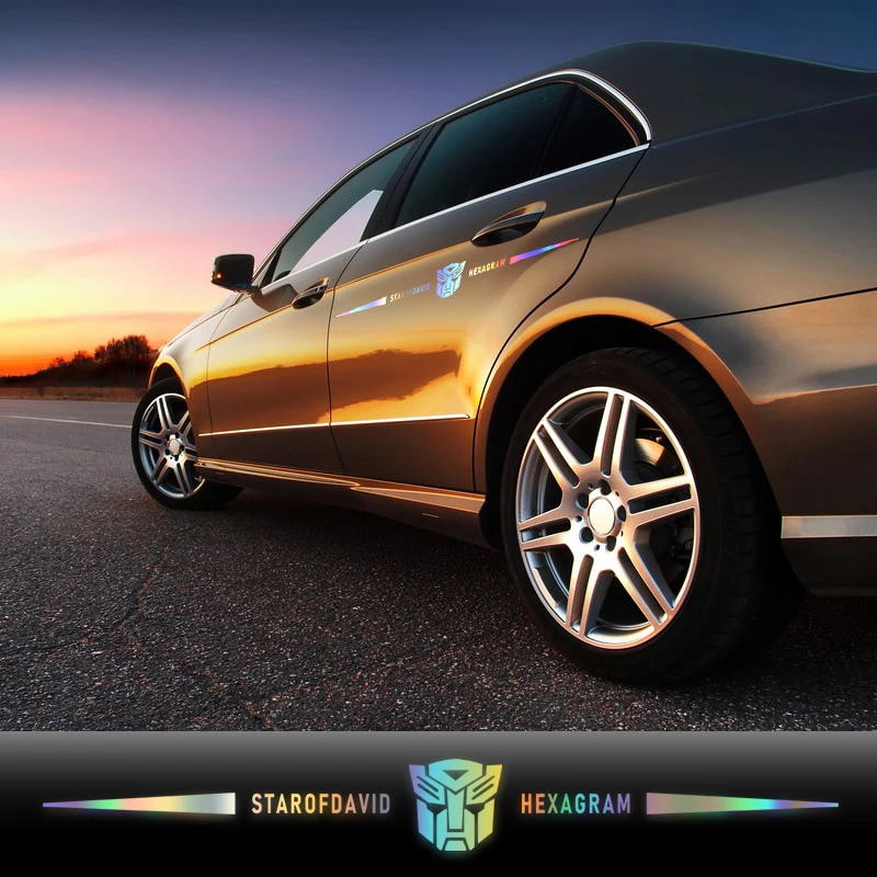 1/2 шт. автомобильные Светоотражающие Водонепроницаемые виниловые наклейки |