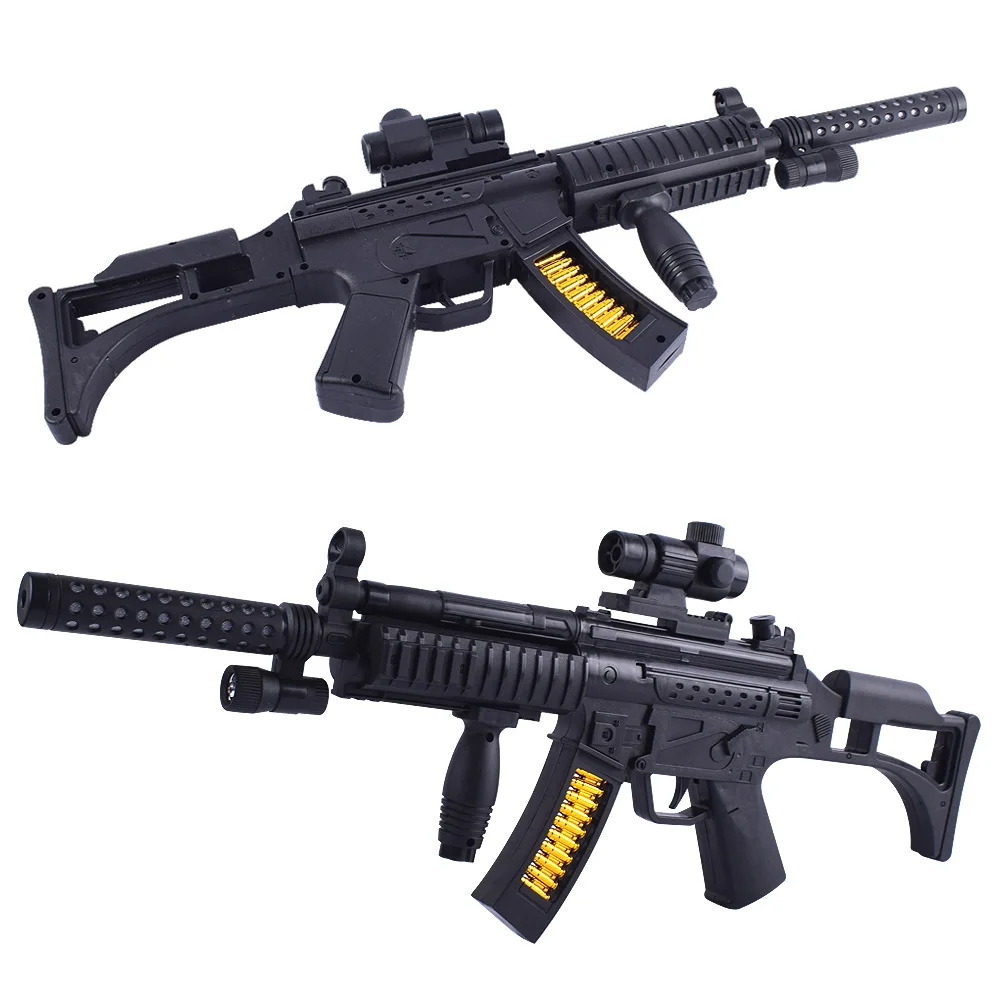Children's electric sound hairpin submachine sniper rifle military model toy guns - Color: toy guns