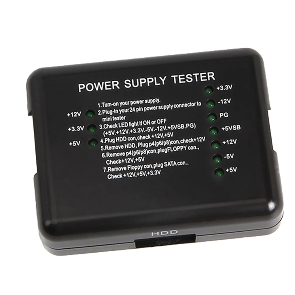 20/24-pin Power Supply Tester Computer Checker for ATX/SATA/HDD Black | Компьютеры и офис