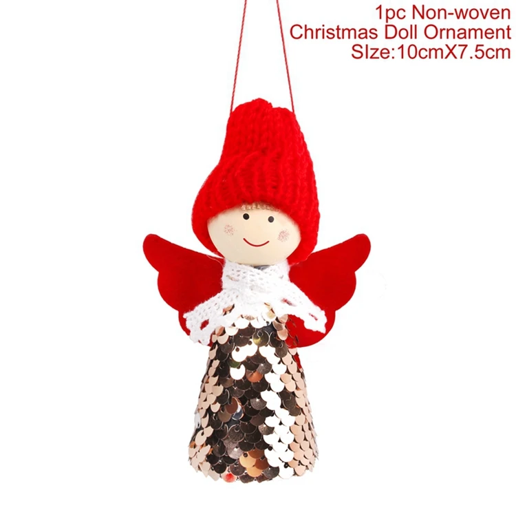 Doll Snowman 1 шт. рождественские украшения для дома Navidad kerst decoratie плюшевые украшения с подвеской в виде оленя лося и оленя год - Цвет: Doll Snowman