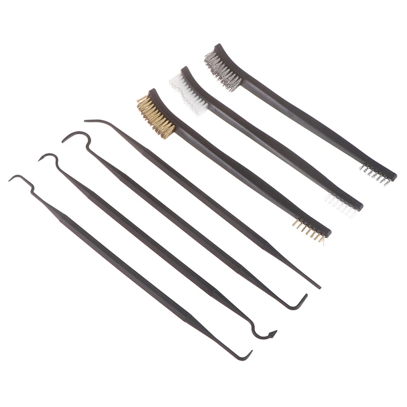 7 шт./компл. 3 шт. щетка из стальной проволоки + 4 нейлона набор для чистки