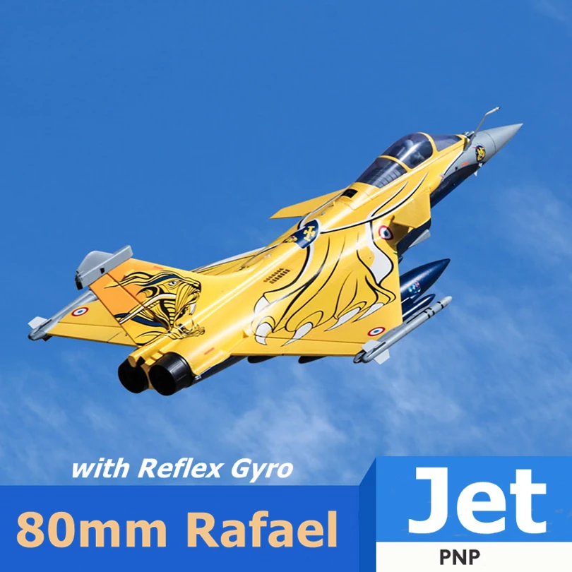 Радиоуправляемый самолет FMS 80 мм Ducted Fan EDF Jet Rafale Dassaul 6CH с клапанами убирает